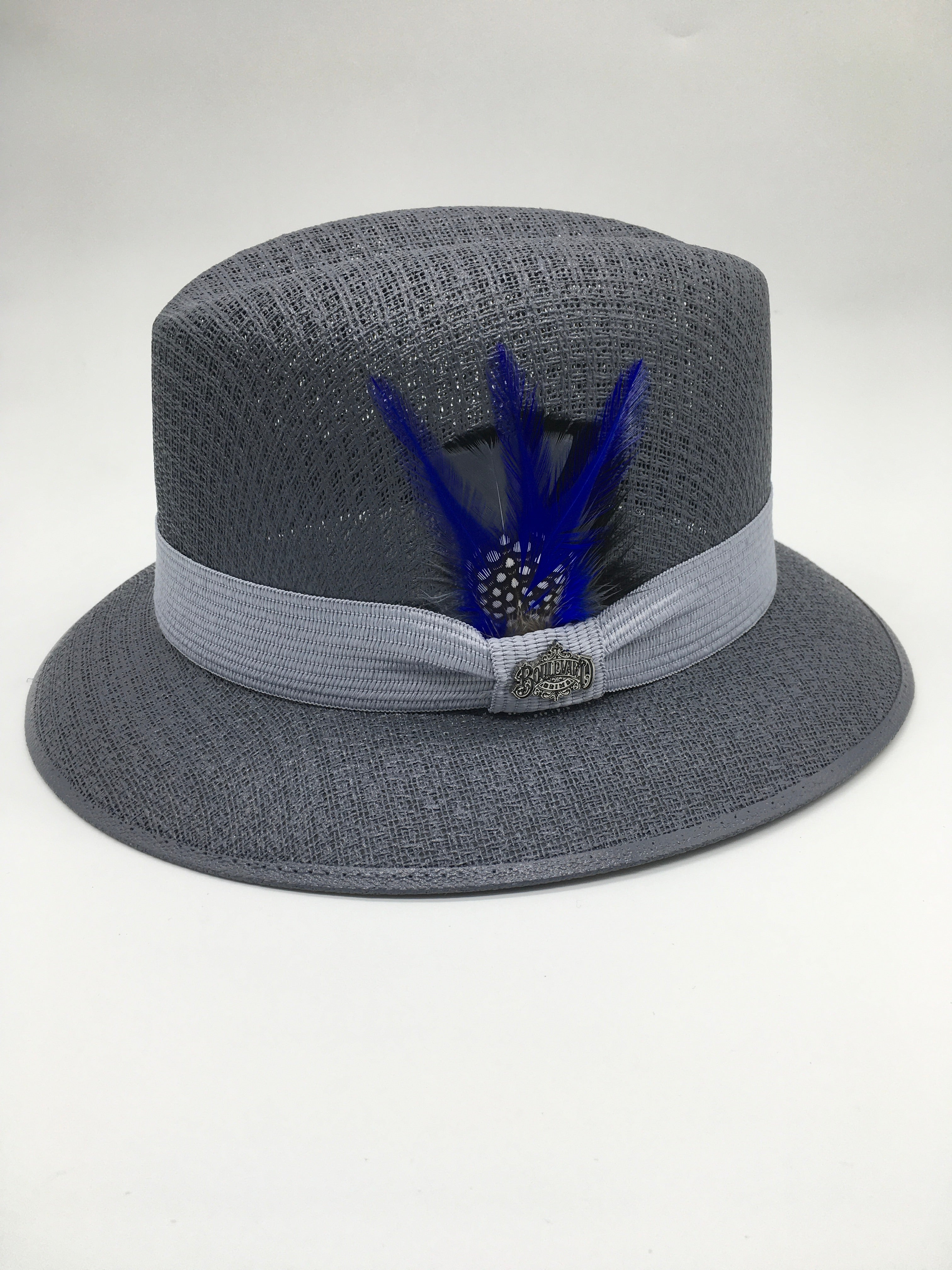 Lowrider Brim "Center crease" Oxford grey / Blue Feather