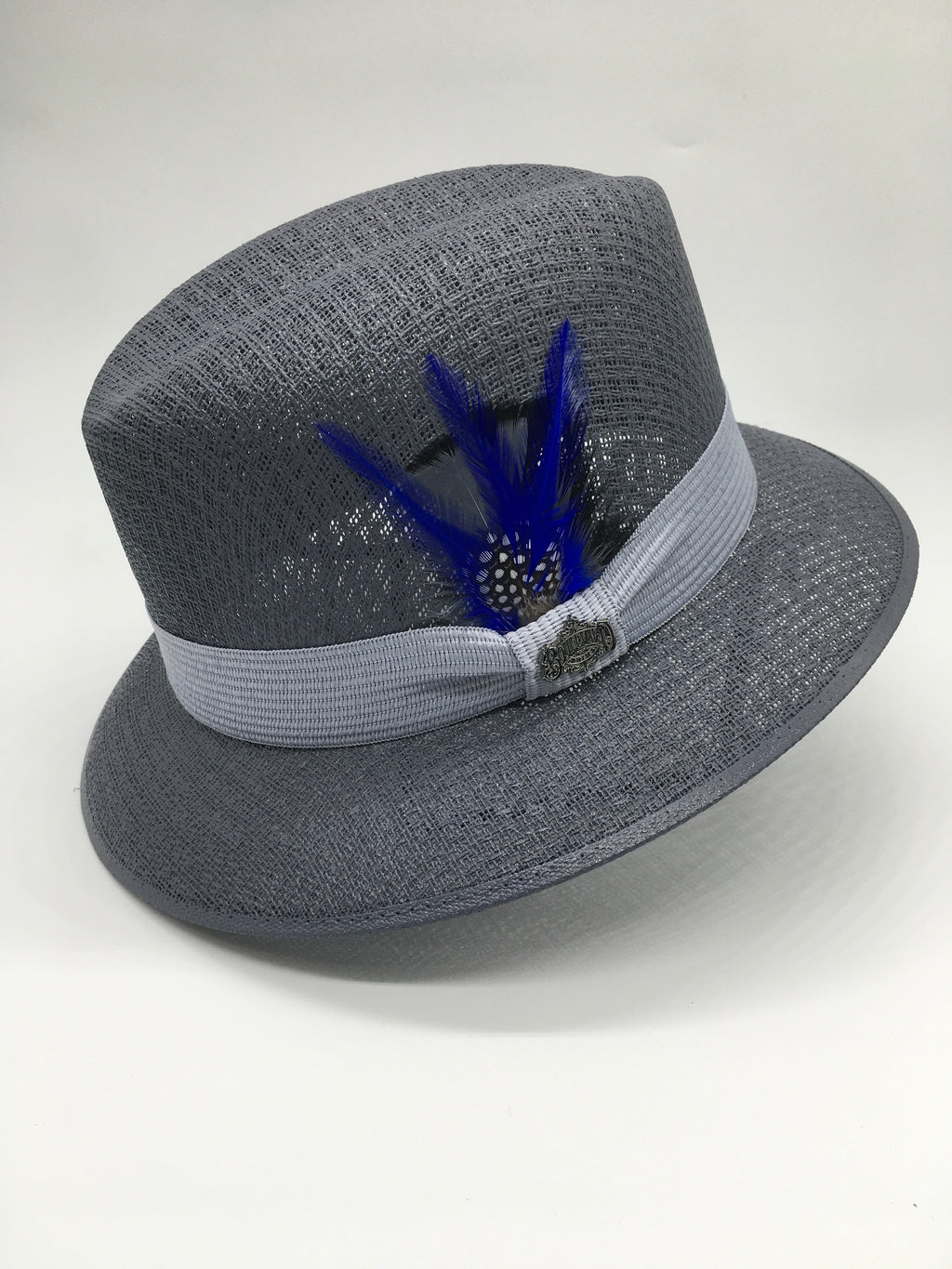Lowrider Brim "Center crease" Oxford grey / Blue Feather