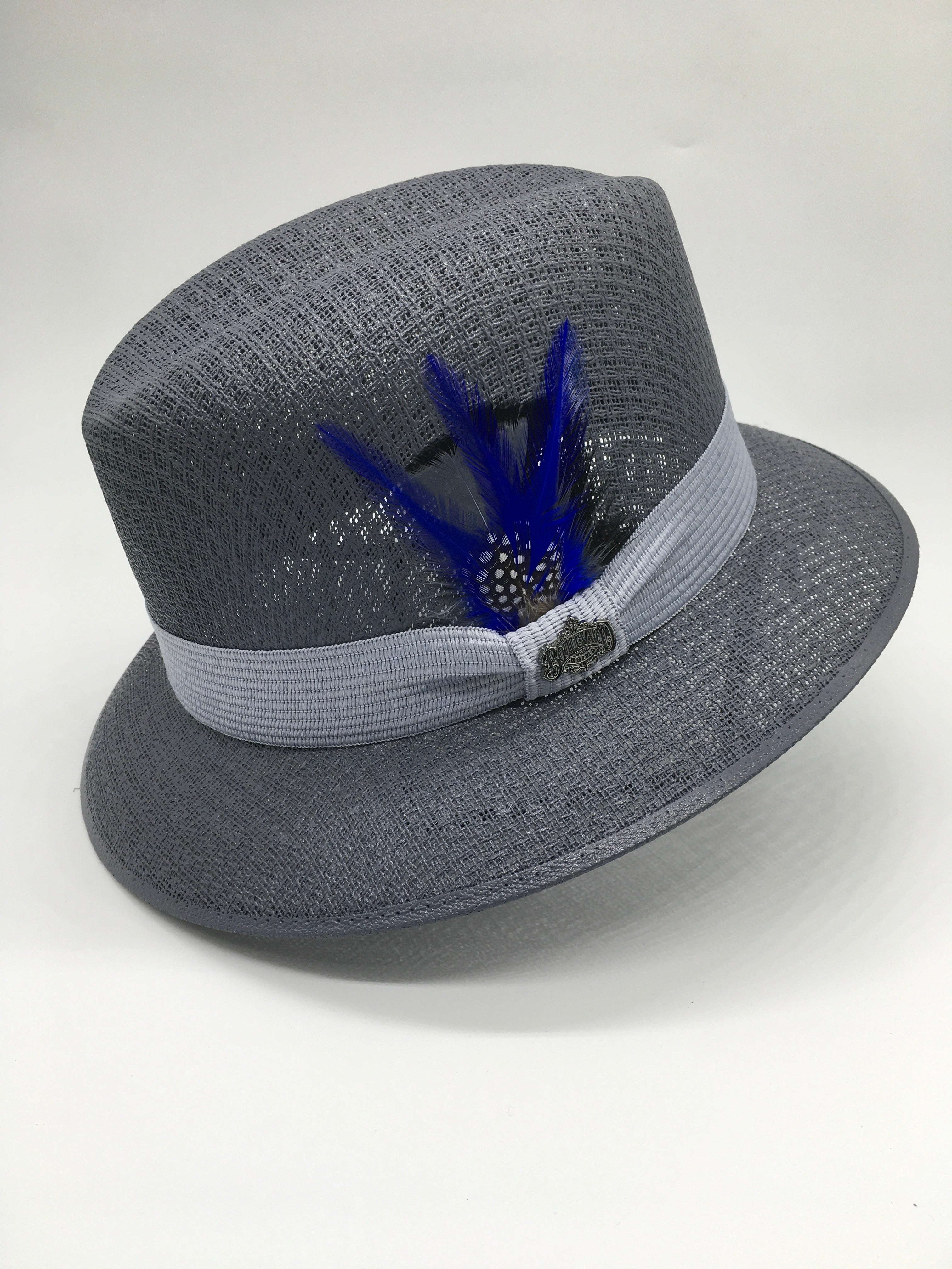 Lowrider Brim "Center crease" Oxford grey / Blue Feather