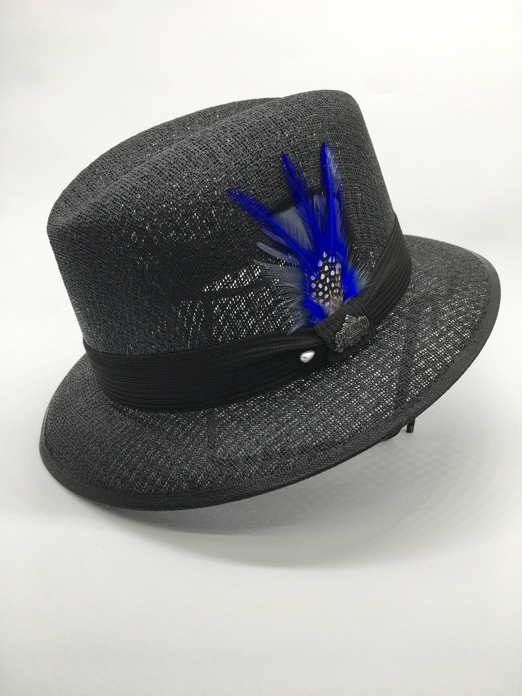 Lowrider Brim "Center crease" Black / Blue feather