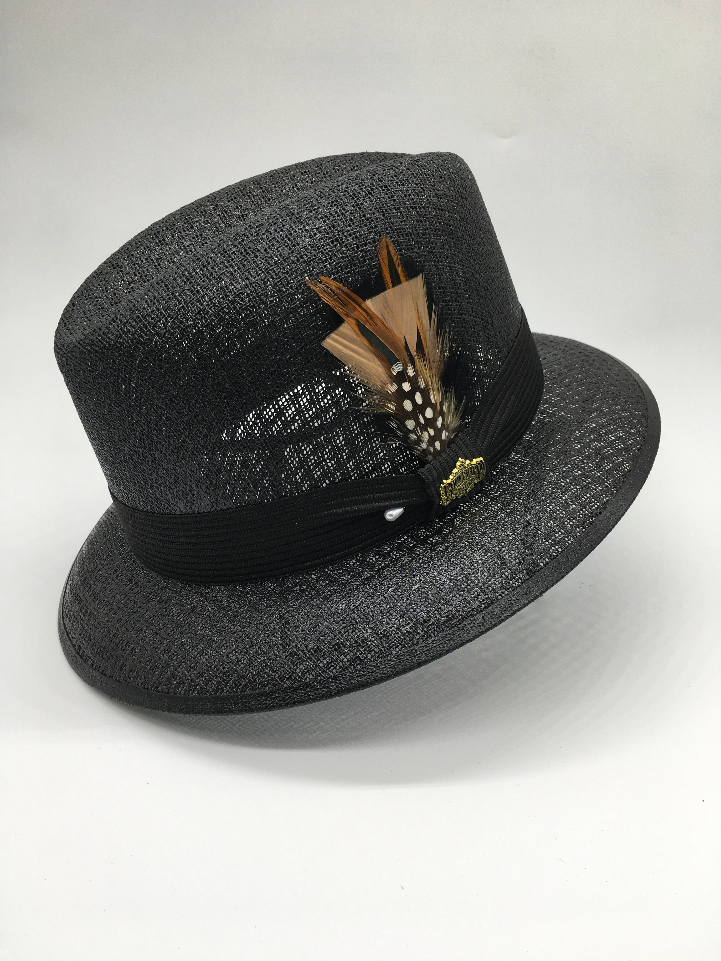 Lowrider Brim "center crease" Black / Brown feather