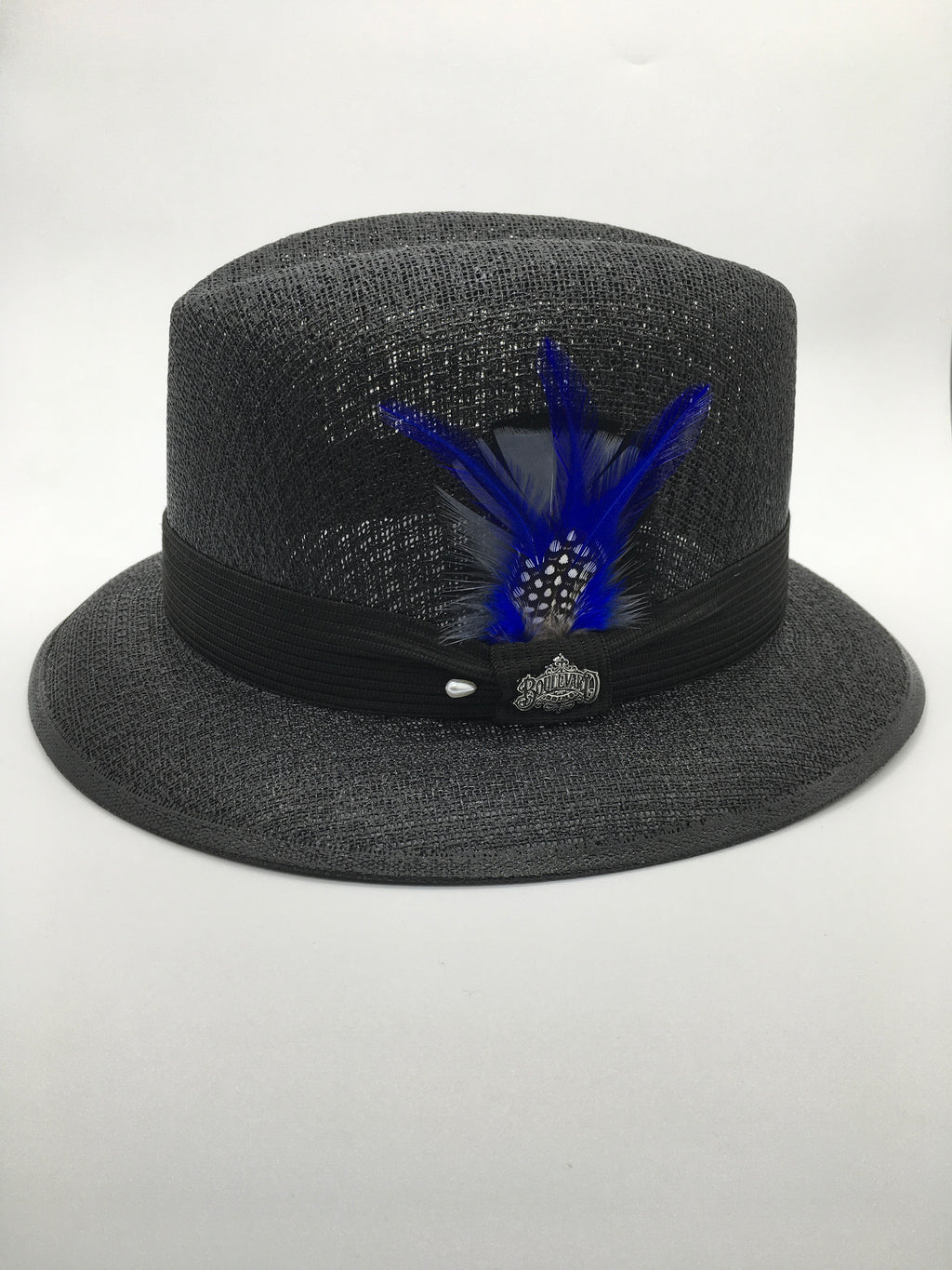 Lowrider Brim "Center crease" Black / Blue feather