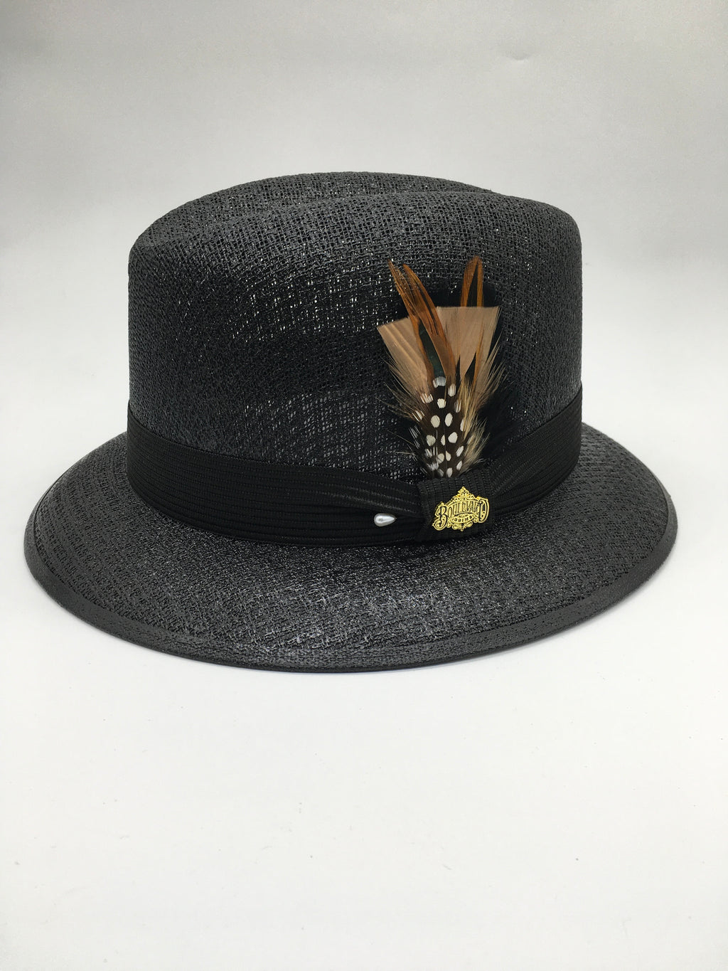 Lowrider Brim "center crease" Black / Brown feather